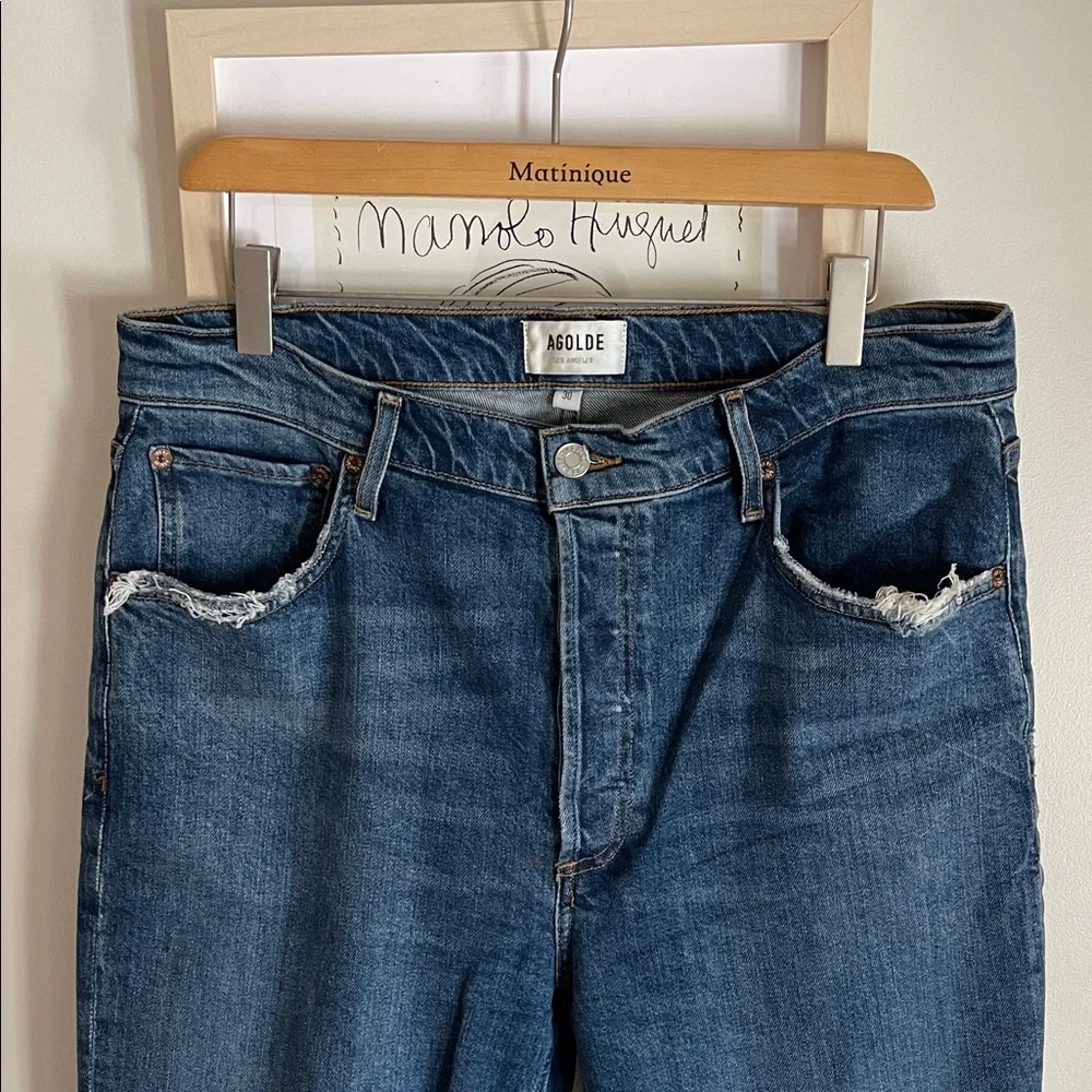 Agolde Riley Straight Leg in Long - Picture 2 of 5